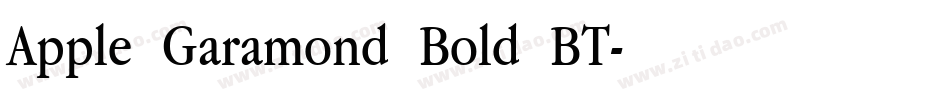 Apple Garamond Bold BT字体转换